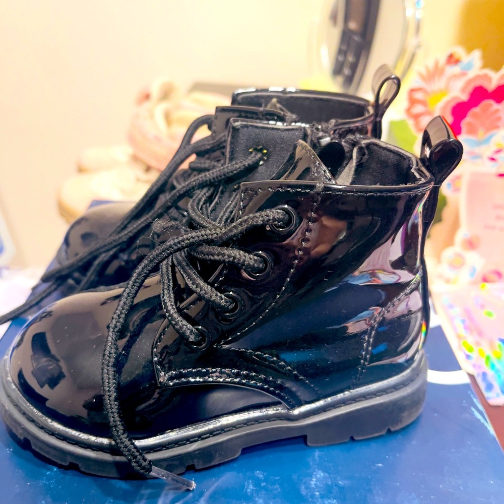 Girls toddler patent leather boots